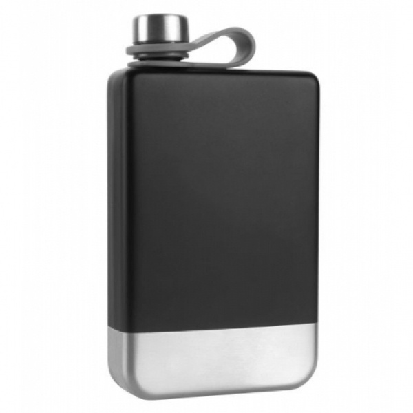 Logo trade promotional item photo of: Hip flask HALTI Schwarzwolf