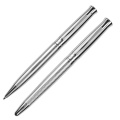 Metal set of ballpoint pen and roller ROI, grey