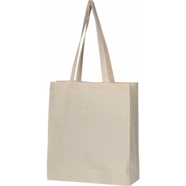 Logo trade promotional giveaways image of: Organic cotton bag with bottom fold INNSBRUCK