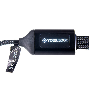 Logotrade corporate gift image of: 3 in 1 cable with elighted logo Pierre Cardin