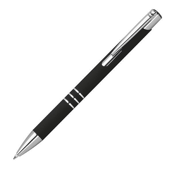 Logo trade promotional items image of: Semi gel pen soft touch DUNMORE