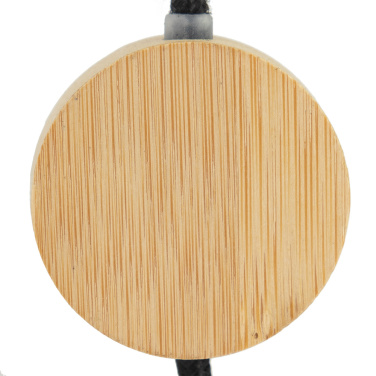 Logo trade corporate gift photo of: 4in1 long wooden cable with elighted logo for engraving