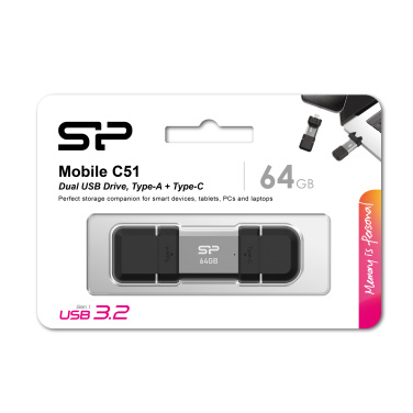 Logo trade promotional products image of: Pendrive Silicon Power Mobile - C51 3.2, 64GB