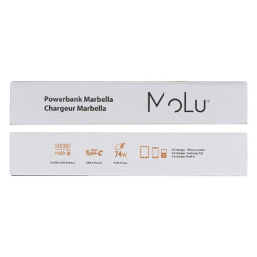 Logo trade promotional products image of: Power bank 20 000 mAh MARABELLA MoLu