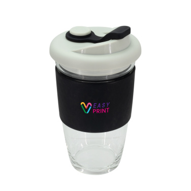 Logo trade promotional gifts image of: Glass coffee cup 424 ml