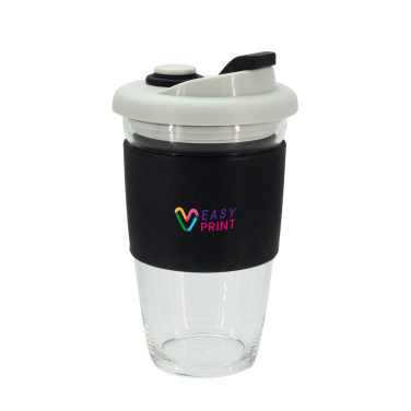 Logo trade promotional gift photo of: Glass coffee cup 424 ml