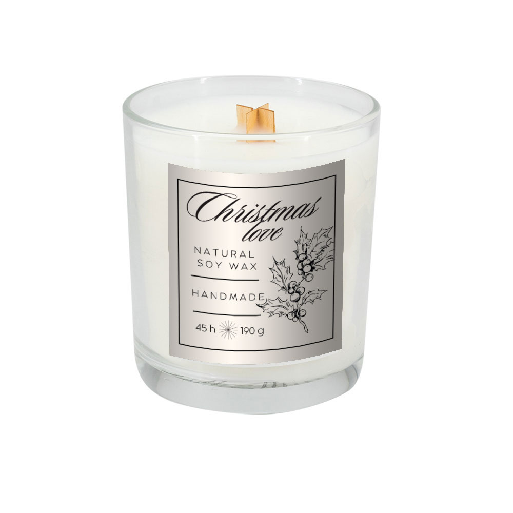 Logo trade promotional items picture of: Soy candle 190g Christmas love