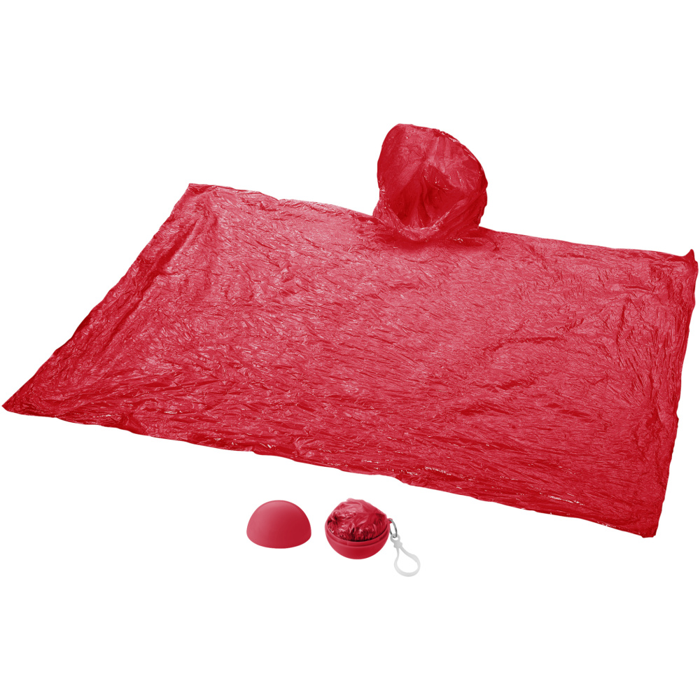 Logo trade promotional product photo of: Xina rain poncho in storage ball with keychain