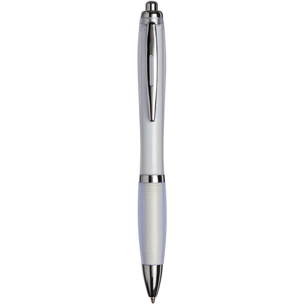 Logo trade promotional gift photo of: Curvy ballpoint pen with frosted barrel and grip