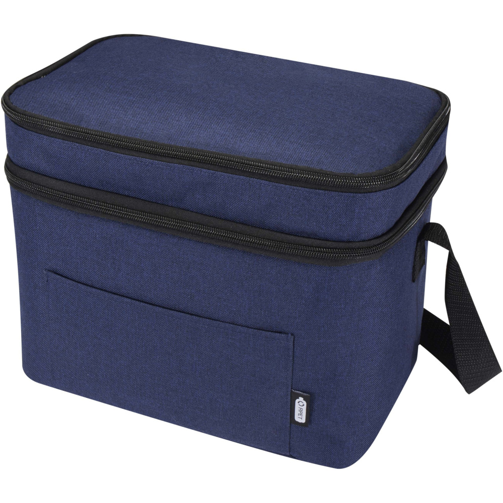 Logo trade corporate gifts image of: Tundra GRS RPET double compartments cooler bag 13L