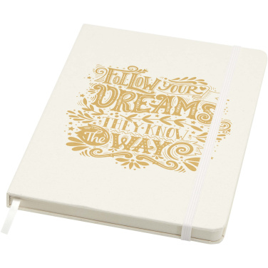 Logo trade promotional giveaways picture of: Bass A5 recycled hard cover notebook with lined pages