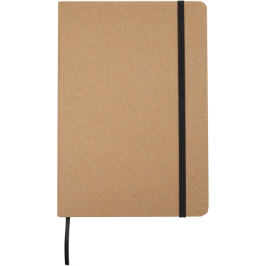 Logo trade promotional gifts image of: Holm A5 stone paper hard cover notebook with lined pages