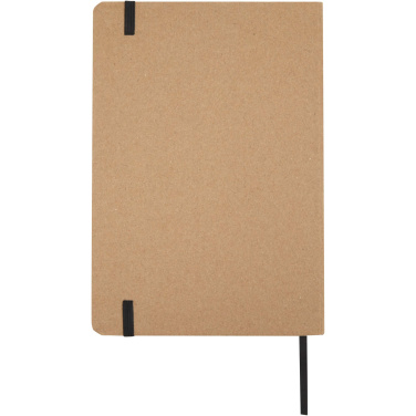 Logo trade promotional items image of: Holm A5 stone paper hard cover notebook with lined pages