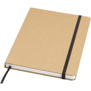 Logo trade business gifts image of: Holm A5 stone paper hard cover notebook with lined pages