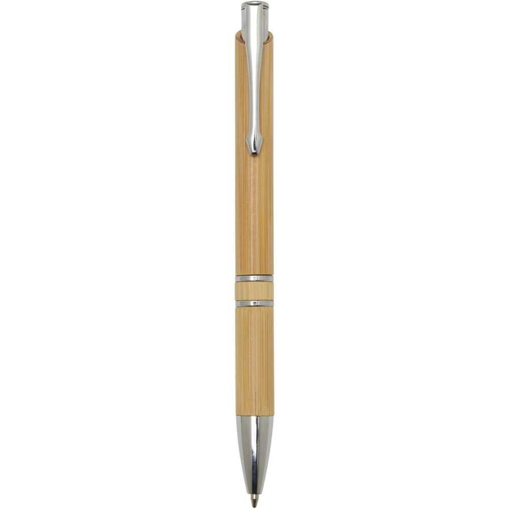 Logo trade promotional product photo of: Wicker bamboo ballpoint pen