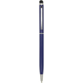 Ore aluminium ballpoint pen with stylus, Ocean blue