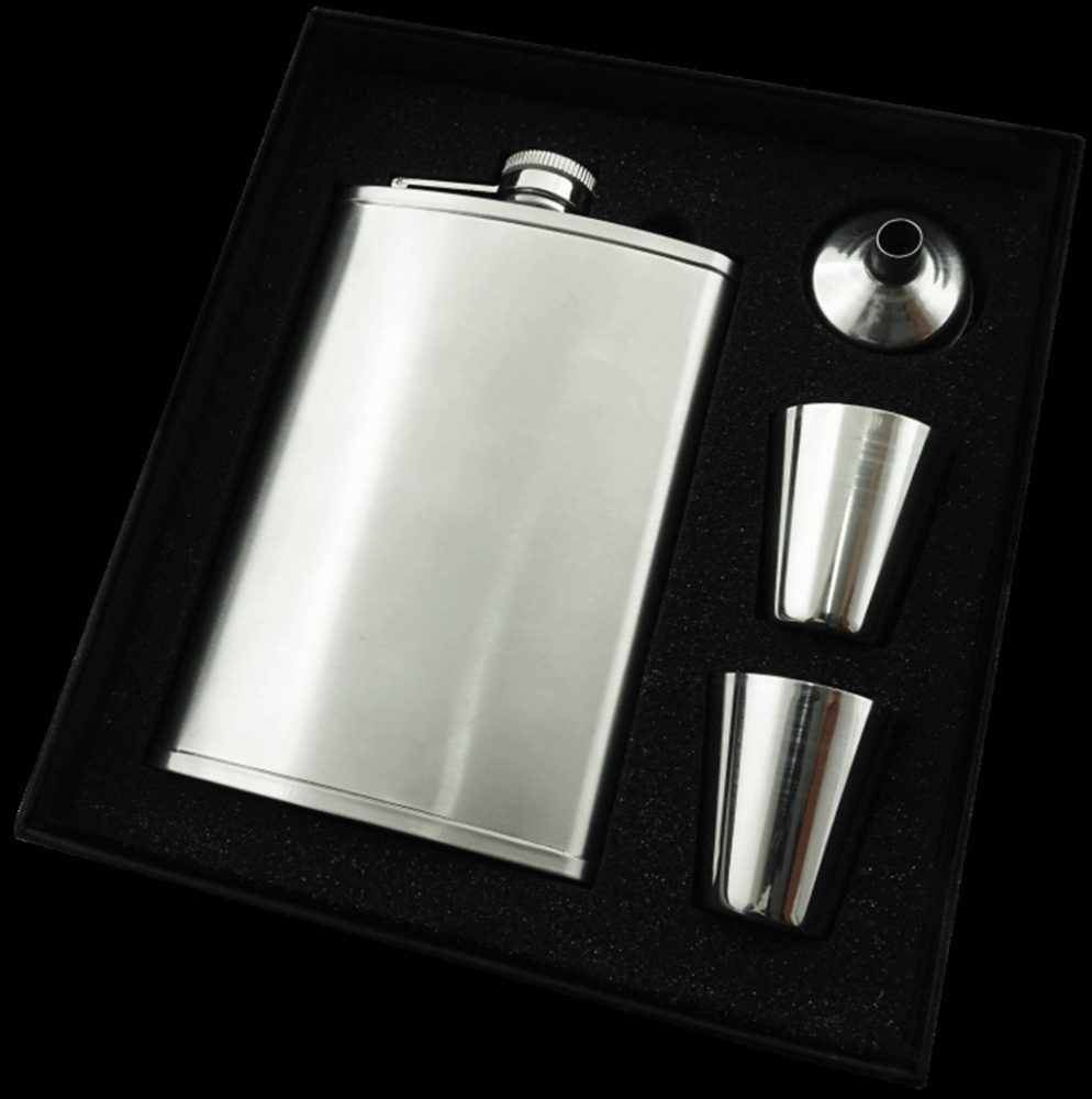 Logotrade promotional gift image of: Hip flask Set 92203600