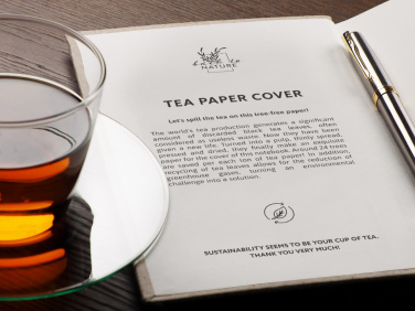 Logo trade promotional merchandise image of: Recycled Tea Notebook 209734000