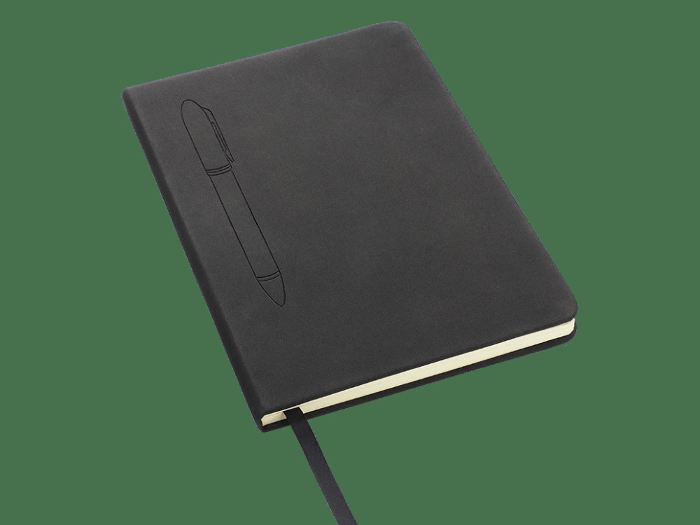 Logo trade business gifts image of: Magnetic notebook with a pen 124715100