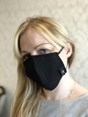 Logotrade business gifts photo of: BLACK-BLACK cotton face mask 140116500