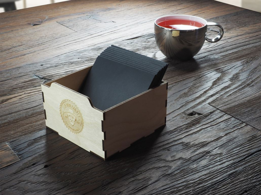 Logo trade promotional merchandise image of: Coaster box 1206121