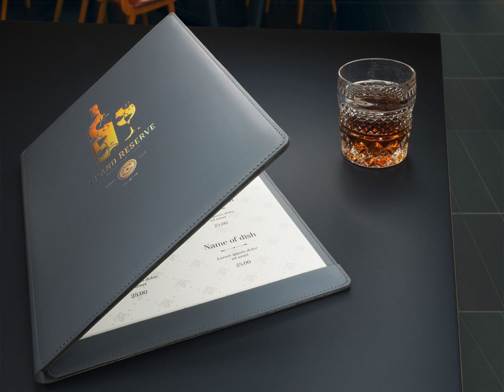 Logo trade business gift photo of: Menu cover Fine Dining 1059094