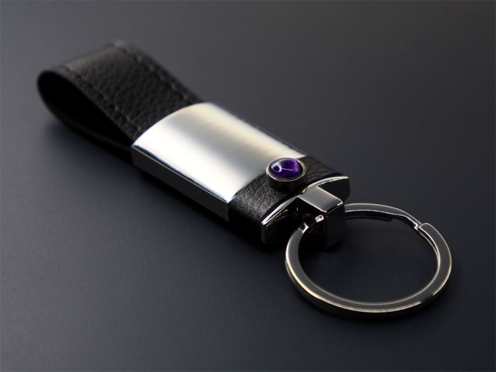 Logo trade promotional gift photo of: Amethyst Keyring 1296095