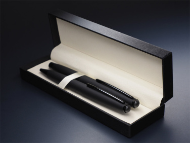 Logo trade promotional products image of: Obsidian stone Pen set 1290036