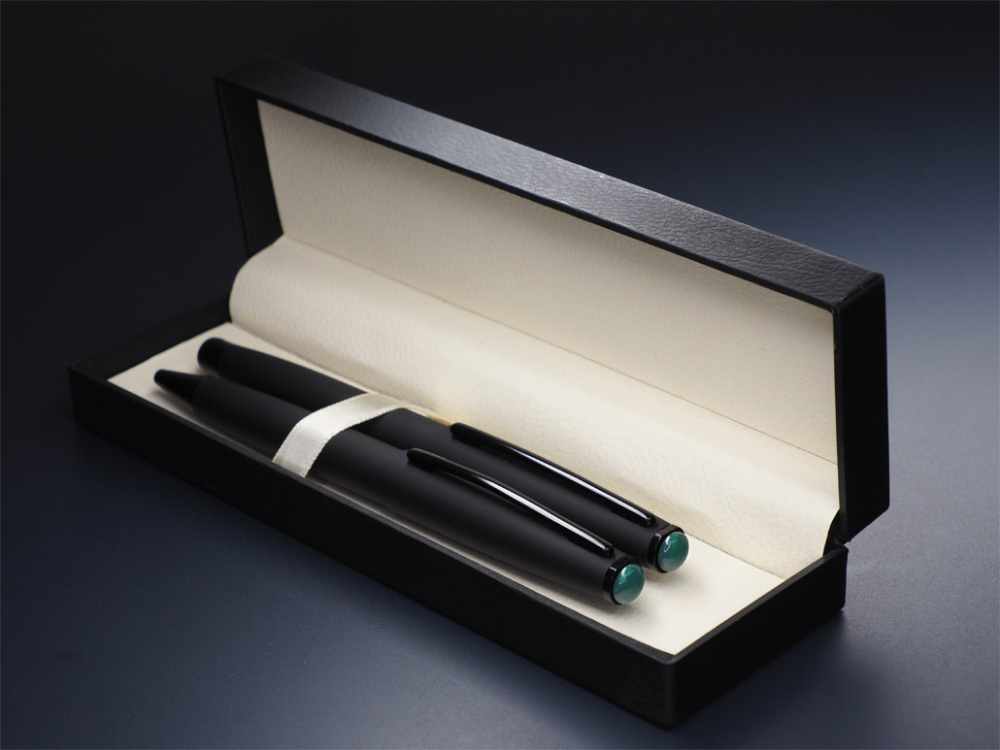 Logo trade corporate gift photo of: Agate stone Pen set 1289036