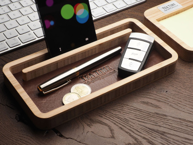 Logo trade promotional giveaways picture of: Wooden desk organiser 1852292