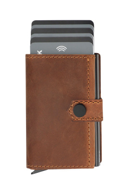 Logo trade business gifts image of: RFID wallet - Hunter Leather 2109284