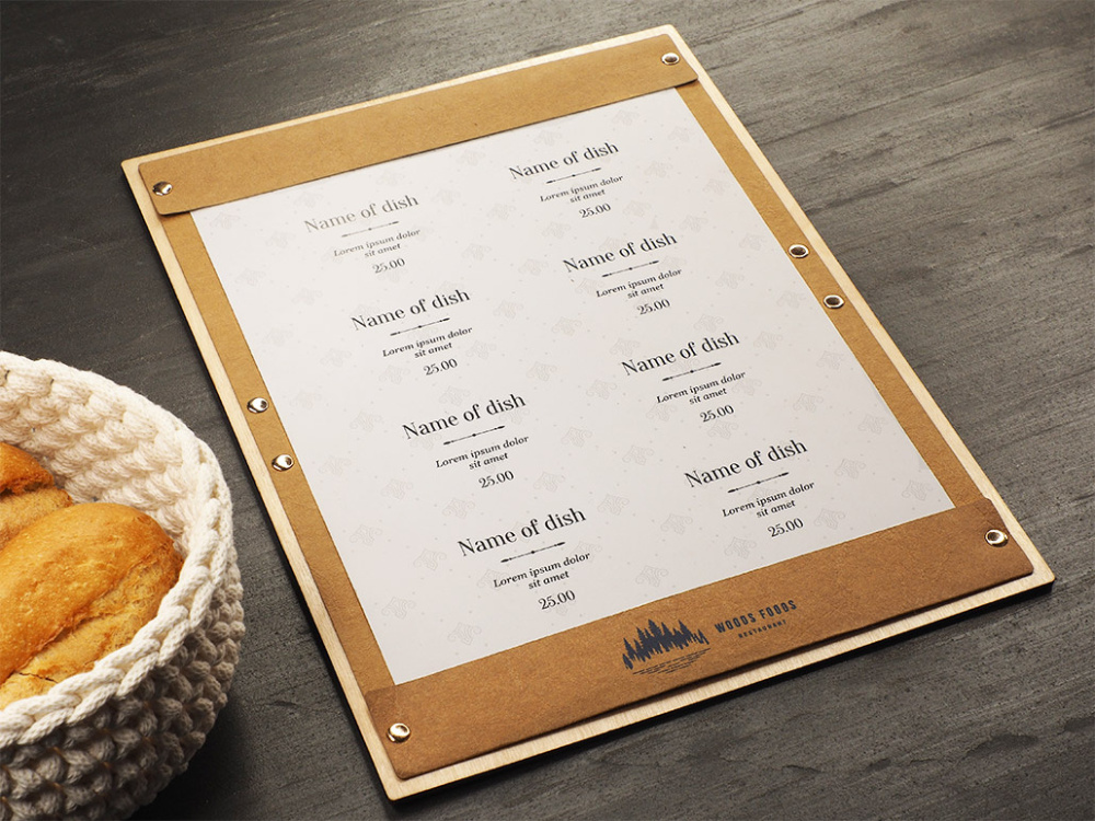 Logo trade promotional giveaways image of: Menu pad 1668121