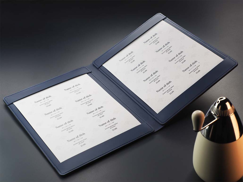 Logo trade corporate gifts image of: Menu cover Fine Dining 1061243