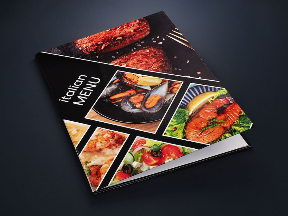 Logo trade advertising products image of: Menu cover 1823117