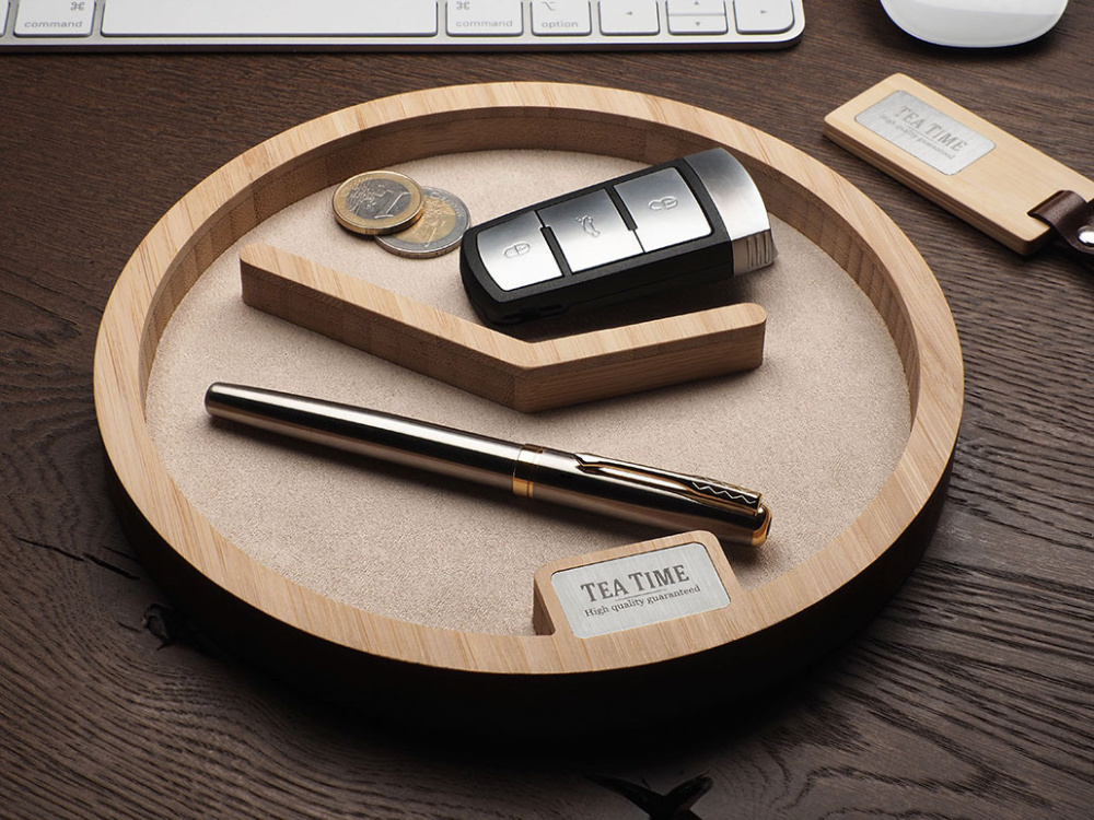 Logo trade promotional gifts picture of: Wooden desk organiser 1817292