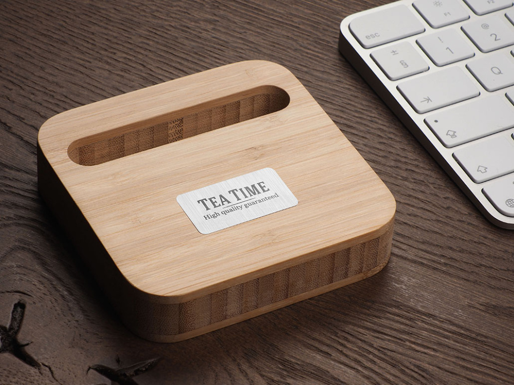 Logo trade promotional giveaways picture of: Wooden telephone stand 1848292