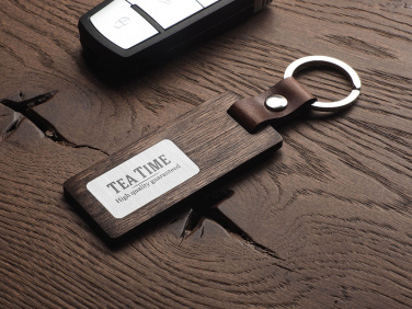 Logo trade promotional giveaways picture of: Wooden keyring 1853121