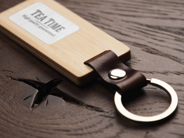 Logo trade promotional products image of: Wooden keyring 1853292