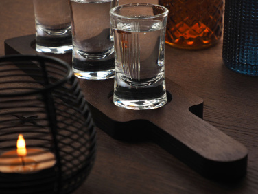 Logo trade promotional giveaways image of: Wooden 3 Shot Serving Board 1863121