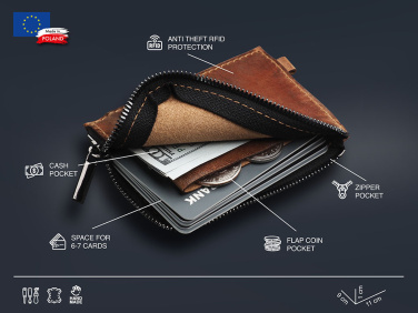 Logo trade advertising products image of: Wallet 1935310