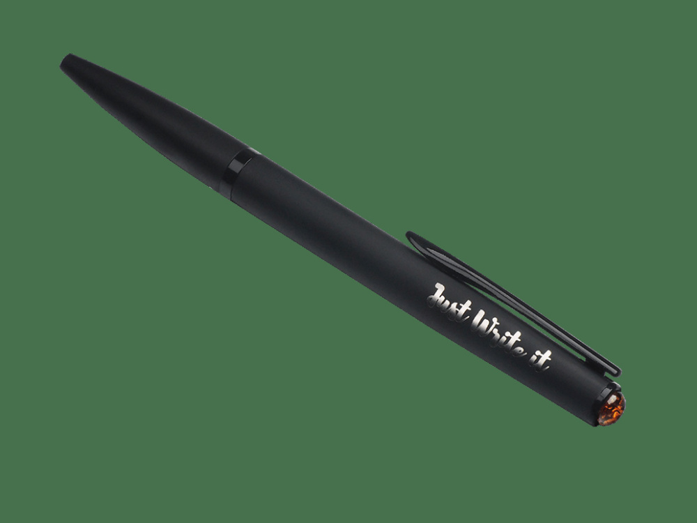 Logo trade promotional products picture of: Ball pen with AMBER stone 2070036