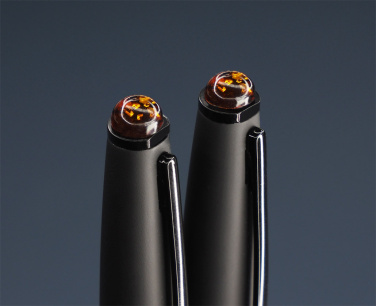 Logo trade advertising product photo of: Amber Pen set  1235036