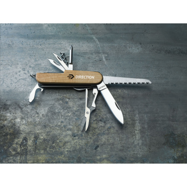 Logo trade business gifts image of: Beechwood Pocket knife