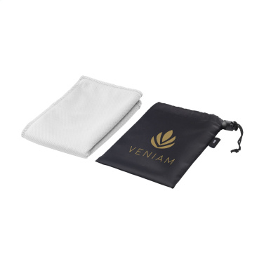 Logo trade promotional merchandise photo of: CoolDown RPET sports cooling towel