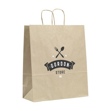 Logo trade promotional products picture of: Leaf It Bag Wide recycled grass paper (90 g/m²) L