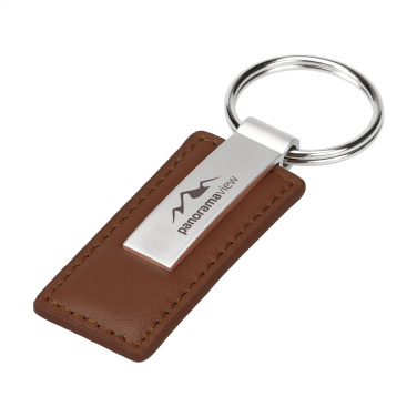 Logo trade corporate gift photo of: LeatherKey keyring