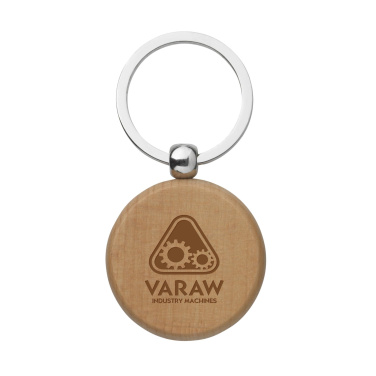 Logo trade promotional product photo of: WoodKey Circle keychain