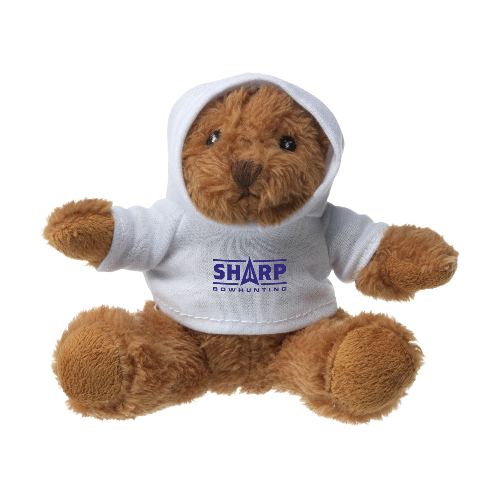 Logo trade promotional gifts picture of: HoodedBear bear cuddle toy