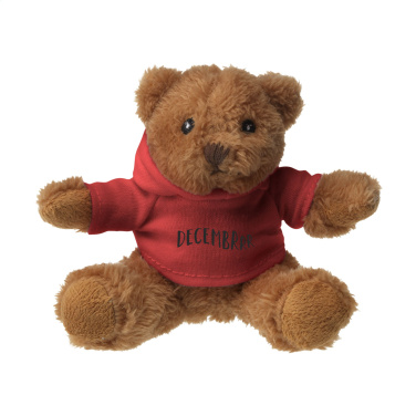 Logo trade promotional giveaways image of: HoodedBear bear cuddle toy