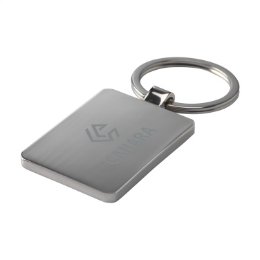 Logo trade promotional products image of: Bamboo Key Rectangle keyring